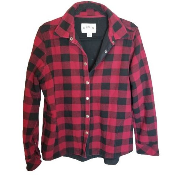 Orvis Other - Orvis Mens L Red & Black Checkered Long Sleeves Sn